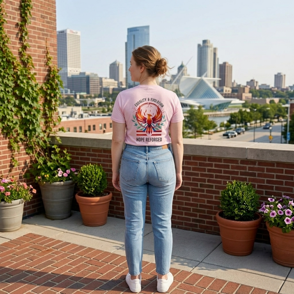 Hope Reforged Tee | Rising Phoenix Resistance T-Shirt | Empowerment Gift