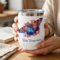 Butterfly Rise Together Wine Tumbler | Inspirational Insulated Tumbler 12oz | Activist Gift
