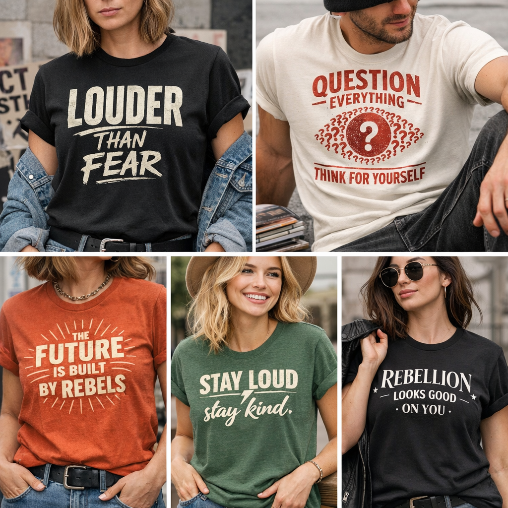 Louder Than Fear T-Shirt | Bold Inspirational Graphic Tee