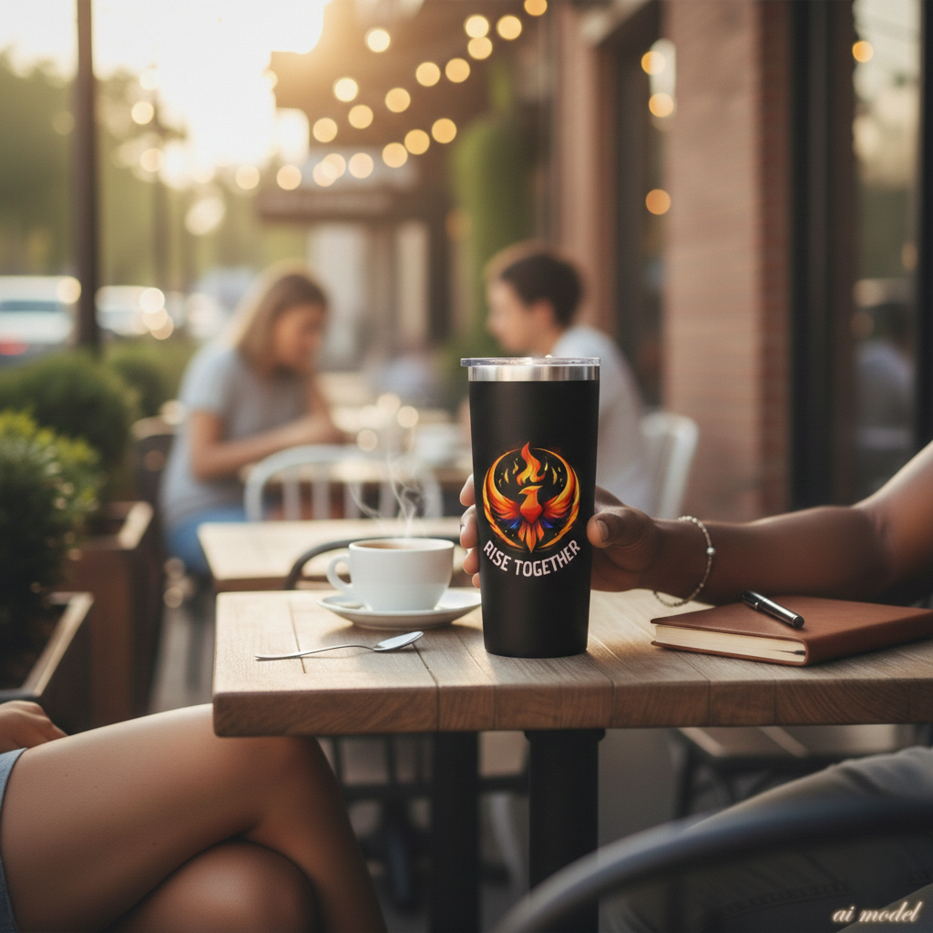 Rise Together Tumbler | 22oz Double-Wall Travel Mug | Activist Gift