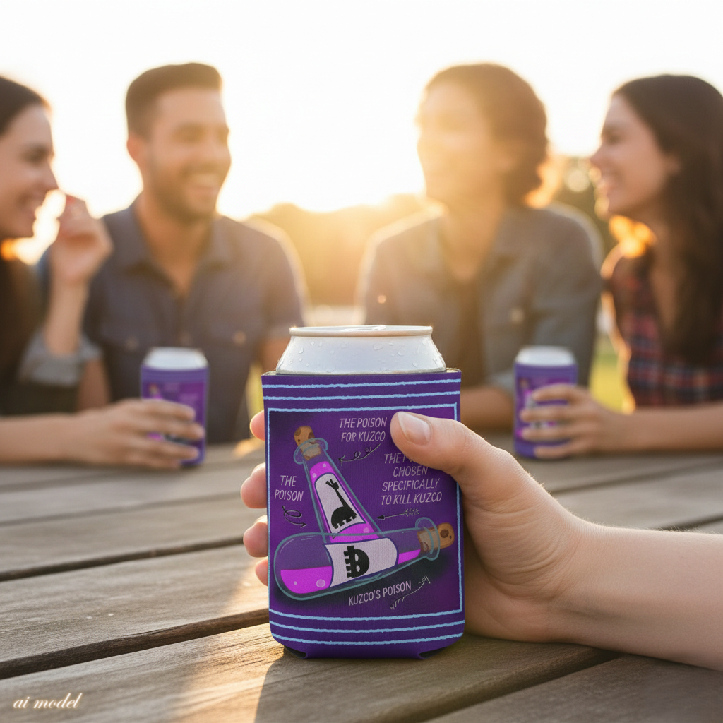 Poison Llama Can Cooler | Llama Drama Drink Sleeve | Animated Movie Gift